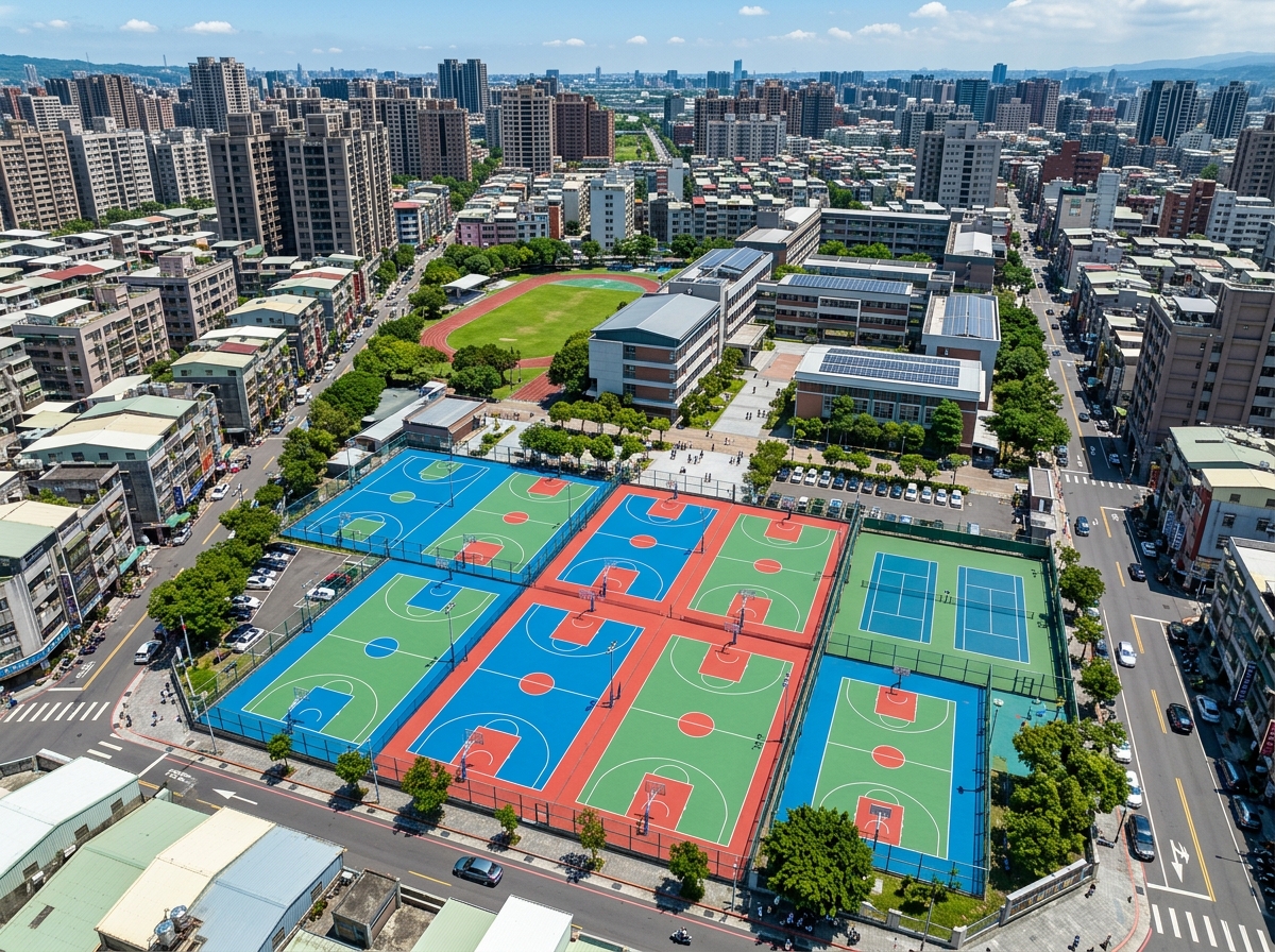 新乡市混合型塑胶跑道硅PU篮球场 - 价格
